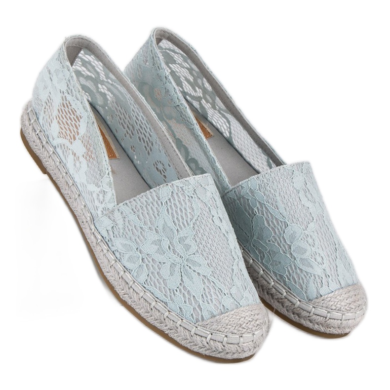 Seastar Šedé krajkové espadrilky šedá 2 Seastar Šedé krajkové espadrilky šedá 2