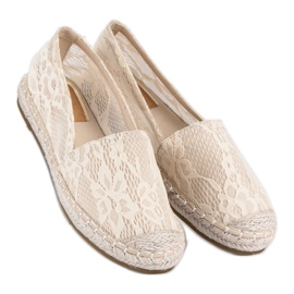 Seastar Béžové krajkové espadrilky béžový 2