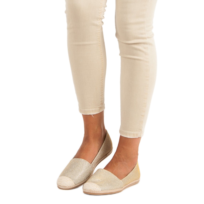 Třpytivé espadrilky žluť 1