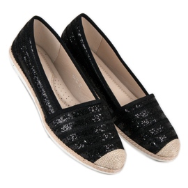 Módní černé espadrilky černá 1