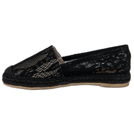Seastar Espadrilky z černé krajky černá 3