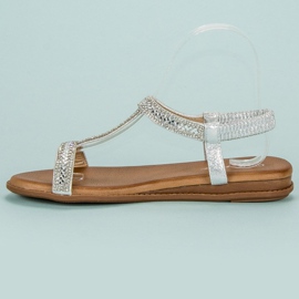 Renda Elegantní nazouvací sandály šedá 4