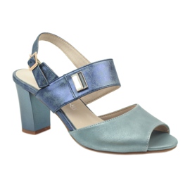 M.Daszyński Sandály s koženou stélkou Daszyński modrý 1 M.Daszyński Sandály s koženou stélkou Daszyński modrý 1