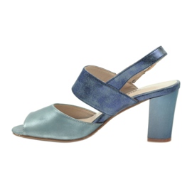 M.Daszyński Sandály s koženou stélkou Daszyński modrý 2 M.Daszyński Sandály s koženou stélkou Daszyński modrý 2