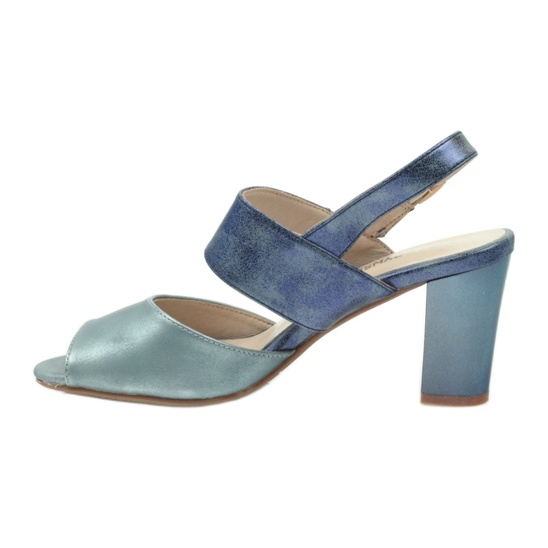 M.Daszyński Sandály s koženou stélkou Daszyński modrý 2 M.Daszyński Sandály s koženou stélkou Daszyński modrý 2