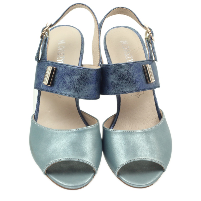 M.Daszyński Sandály s koženou stélkou Daszyński modrý 3 M.Daszyński Sandály s koženou stélkou Daszyński modrý 3