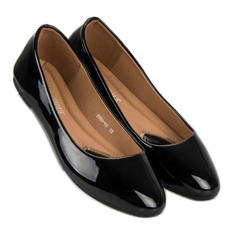 Lakované balerínky černý 2