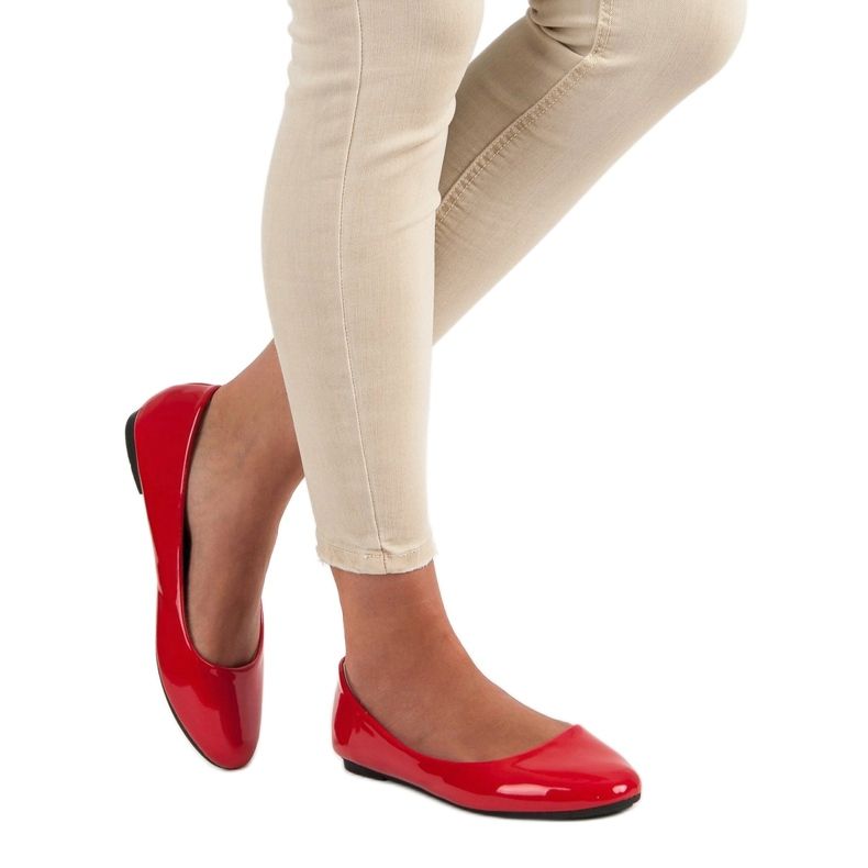Diamantique Lakované balerínky červený 2