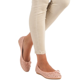 Diamantique Prolamované baleríny růžový 1