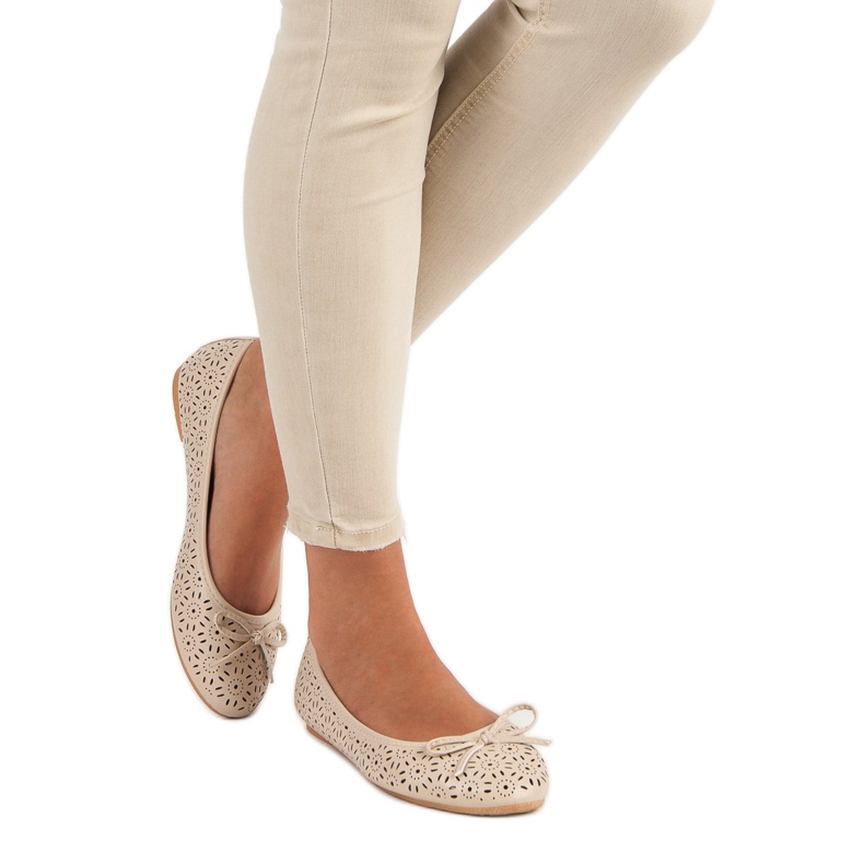 Diamantique Prolamované baleríny hnědý 1