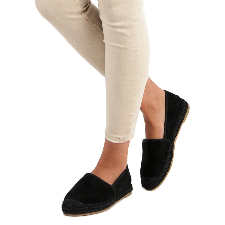 Nio Nio Černé semišové espadrilky černý 2
