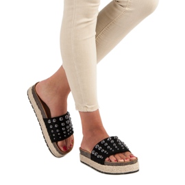 Sergio Todzi Dámské módní pantofle černý 2