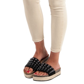 Sergio Todzi Dámské módní pantofle černý 1