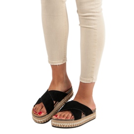 Bello Star Platformové žabky černá 1