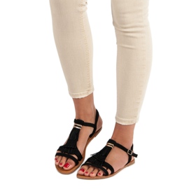 Abloom Sandály s třásněmi černý 1