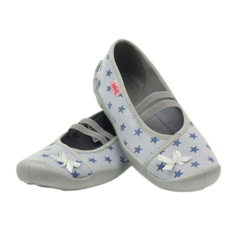 Šedé pantofle Befado 116y230 vícebarevný šedá 4