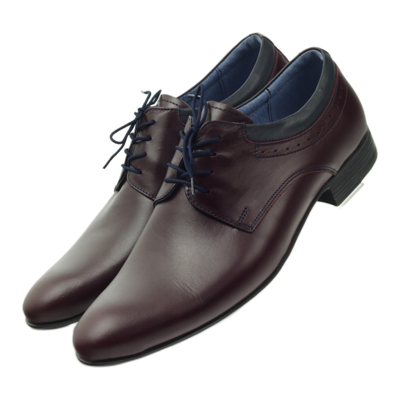 Tur Burgundská pánská kožená bota červené 4