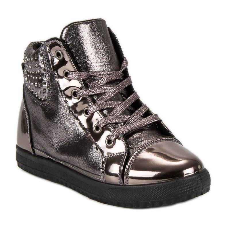 Zavázané tenisky hnědý 1