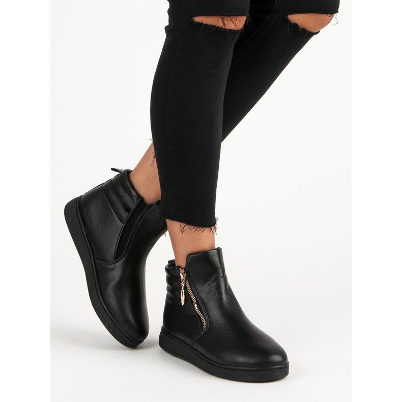 Černé tenisky nad kotník černý 1