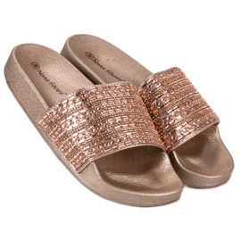 Elegantní růžové pantofle růžový 1