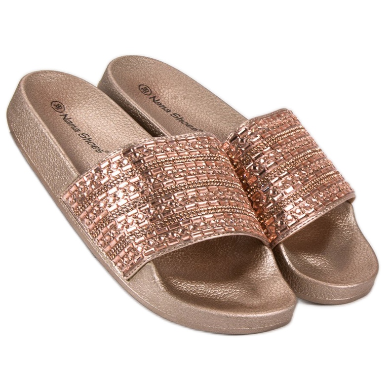 Elegantní růžové pantofle růžový 1