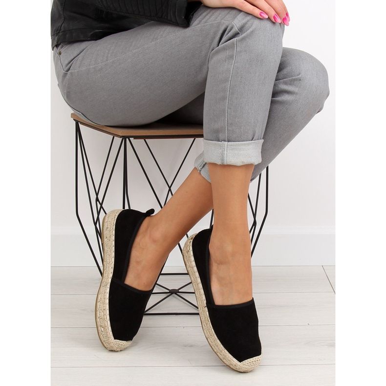 Černé dámské espadrilky BB10P černé černý 1