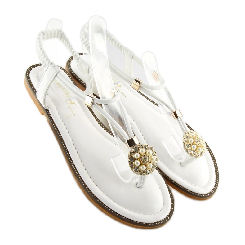 Bílé sandály pro ženy 7537 bílé bílý 2