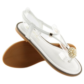 Bílé sandály pro ženy 7537 bílé bílý 4