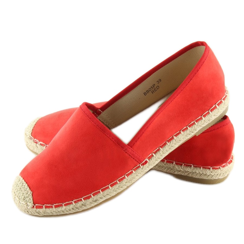 Klasické červené espadrilky BB05P Red červený 2