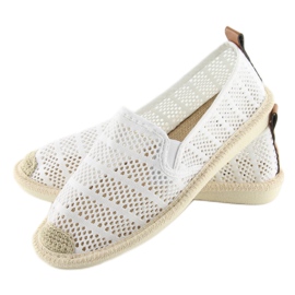 Bílé síťované espadrilky F01B Bílé bílý 1