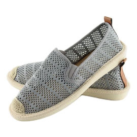 Šedé síťované espadrilky F01B Šedé šedá 1 Šedé síťované espadrilky F01B Šedé šedá 1