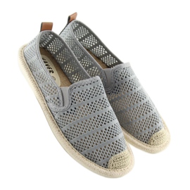 Šedé síťované espadrilky F01B Šedé šedá 2 Šedé síťované espadrilky F01B Šedé šedá 2