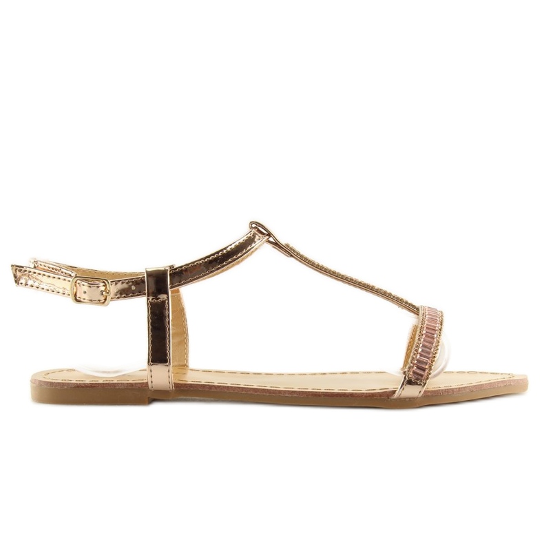 Sandály s růžovými kubickými zirkony SY644 2