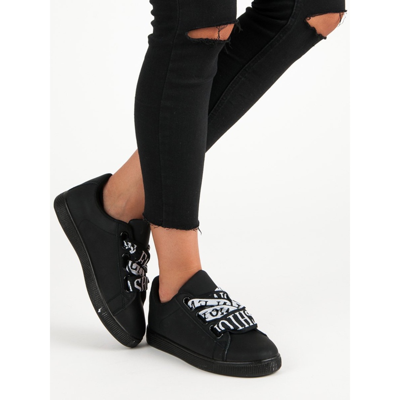 Černé módní tenisky černý 1