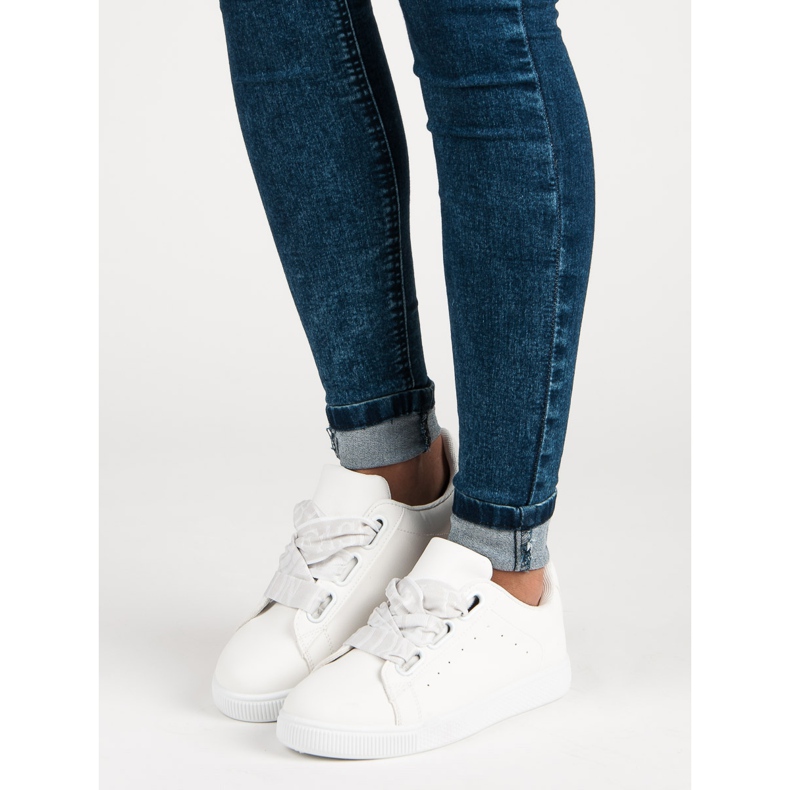 Bílé módní tenisky bílý 2