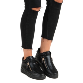 Lgm Černé tenisky se zapínáním na zip černá 1