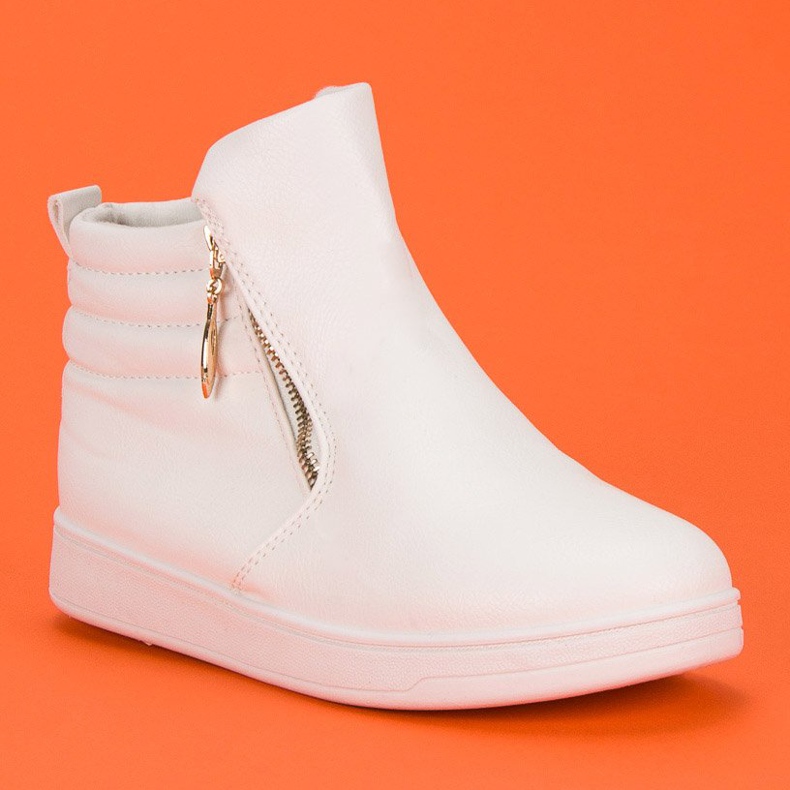 Bílé tenisky nad kotník bílý 1