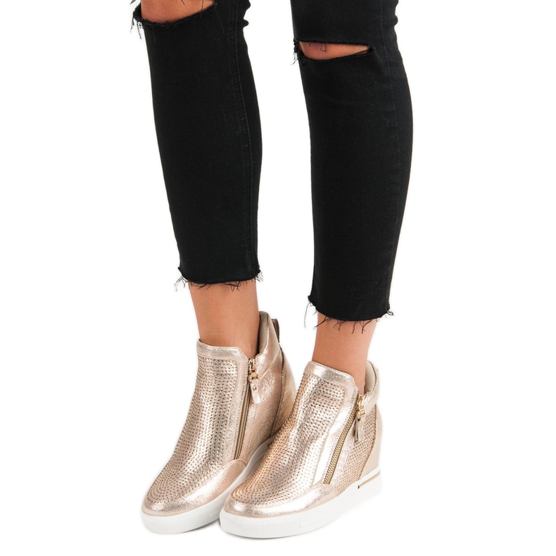 Tenisky se zipem žlutá 2