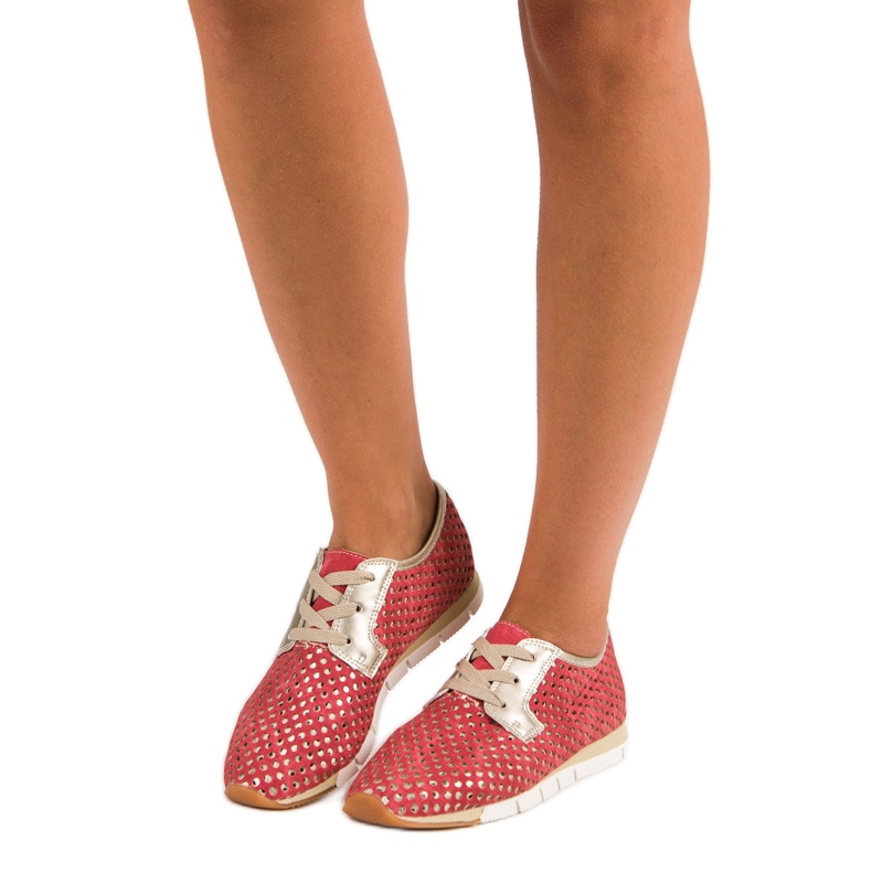 Kylie Módní tenisky se zavazováním červené 1