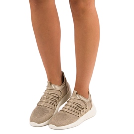 Kylie Textilní nazouvací sportovní obuv hnědý žlutá 1