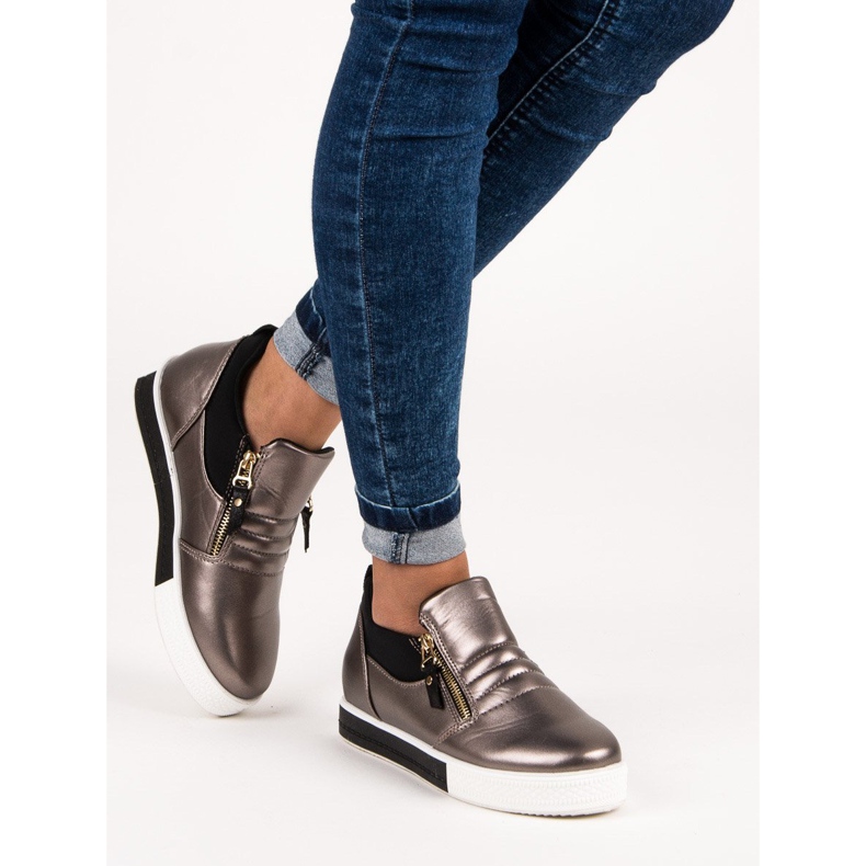 Grafitové tenisky se zipem šedá 2 Grafitové tenisky se zipem šedá 2