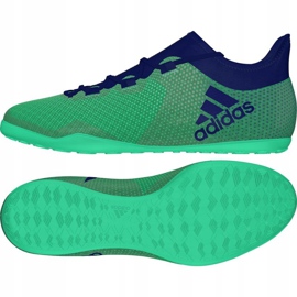 Sálová obuv adidas X Tango 17.3 In M CP9142 tyrkysově modrá zelená 2