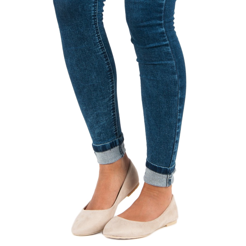 Seastar Semišové balerínky béžový 1