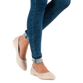 Seastar Semišové balerínky béžový 2 Seastar Semišové balerínky béžový 2