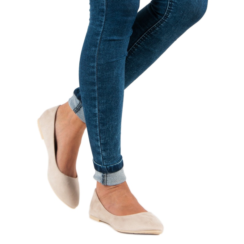 Seastar Semišové balerínky béžový 2 Seastar Semišové balerínky béžový 2