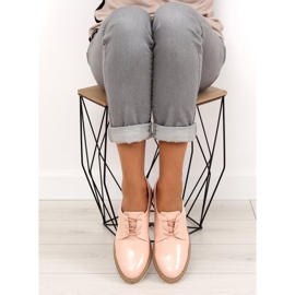 Mokasíny s kůží uvnitř 7153 Pink růžový 1