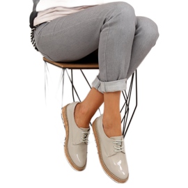 Mokasíny s koženým interiérem 7153 Grey šedá 1