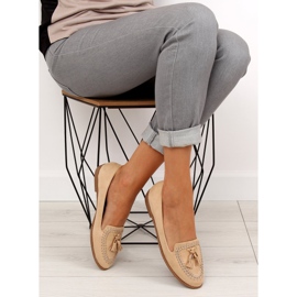 Mokasíny se zastřiženou špičkou SK28P Beige béžový 2