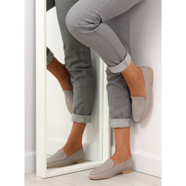 Měkké mokasíny jako telecí kůže 1182 šedá 1