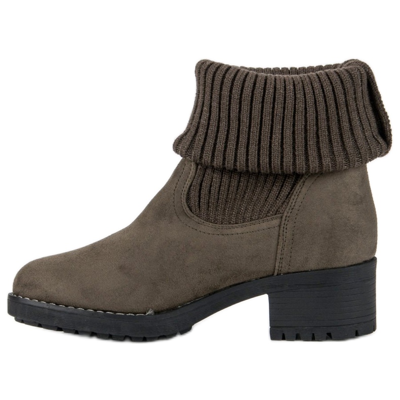 Seastar Nazouvací vysoké kozačky zelená 1